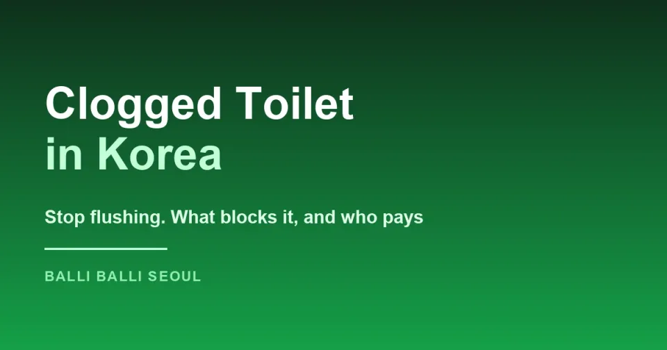 Typographic cover reading Clogged Toilet in Korea