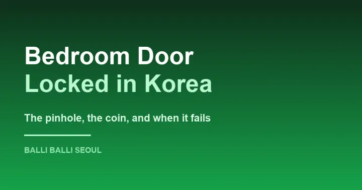 Typographic cover reading Bedroom Door Locked in Korea