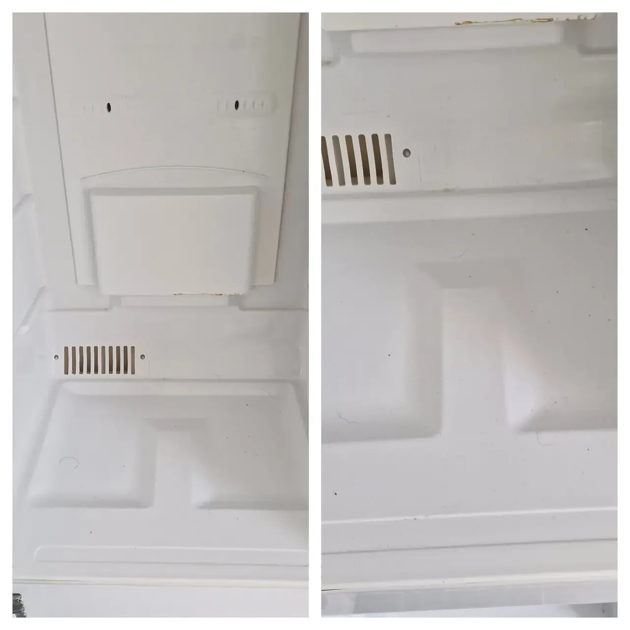 Refrigerator interior panels after cleaning